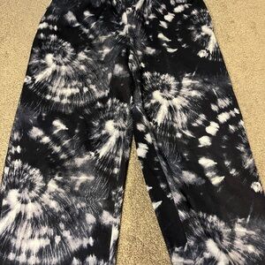 Art Class Monochrome Tie-Dye Pants